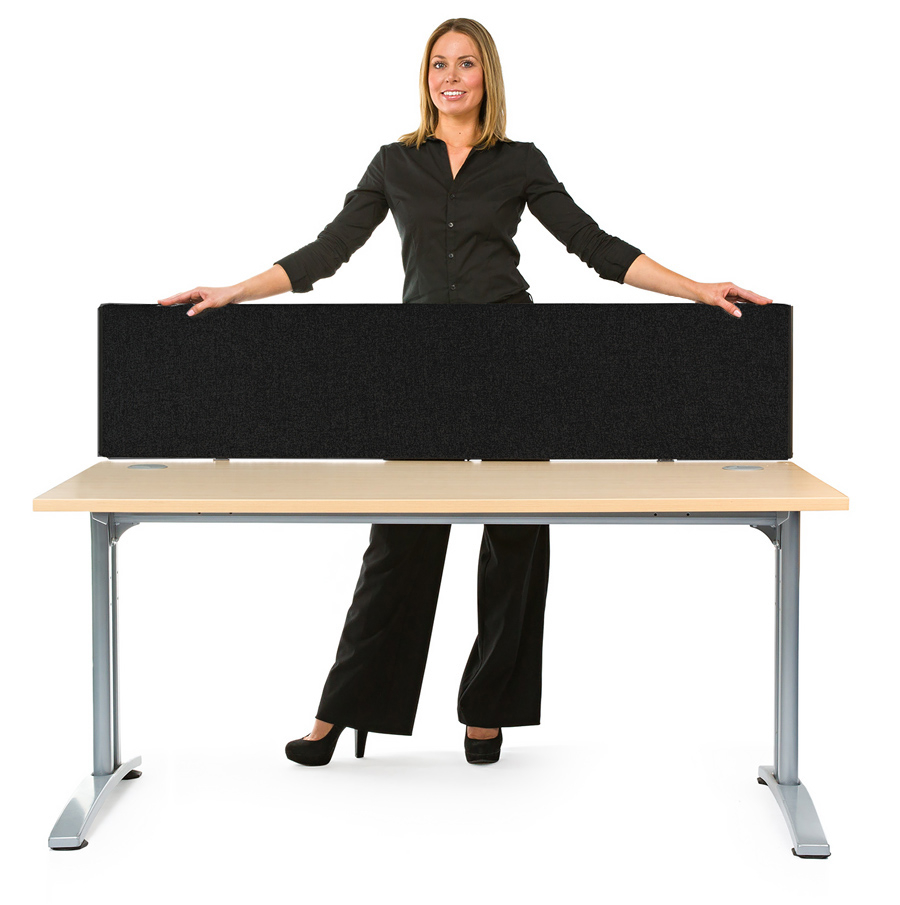 Speedy® Office Desk Screens Black